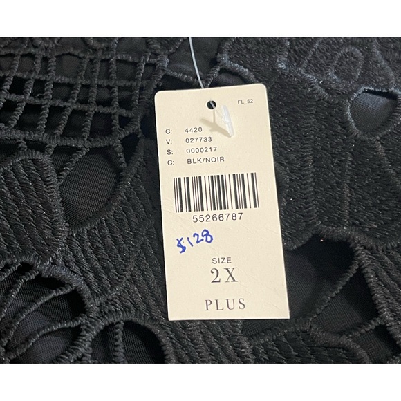 Anthropologie Anne Marie Black Lace Top NWT SZ 2X - Picture 11 of 15